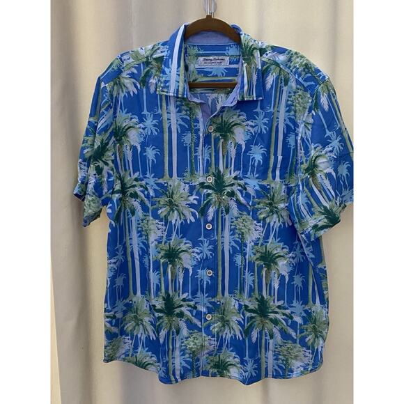 Tommy Bahama Other - Tommy Bahama Men’s Coconut Point Blue Grand Palms Mountain Bluebell Shirt Sz L